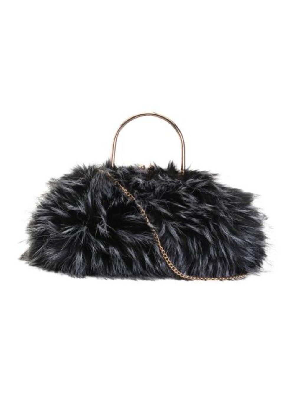ALESSIA BIANCHI Tipped Faux Fur Clutch